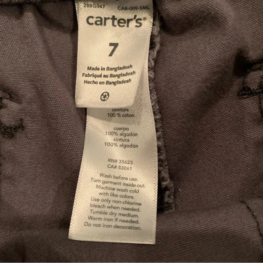 2 FOR $15 Carter’s Boys Gray Cargo Pants Size 7